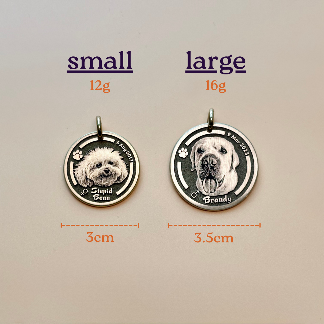 Pet ID Tag/Keychain - Customize Detailed Laser Deep Engraving
