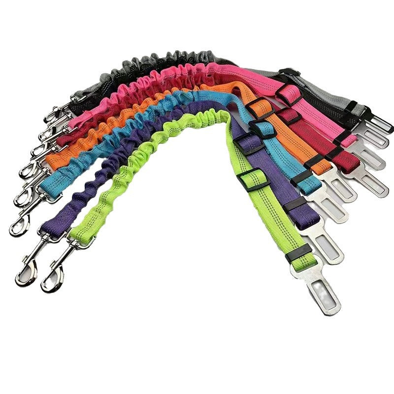 Adjustable Dog Car Seat Belt Safety Leash – Pet Safety Restraint with Universal Seatbelt Buckle