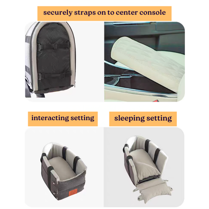 Pet Car Safety Seat – Center Console Travel Bed