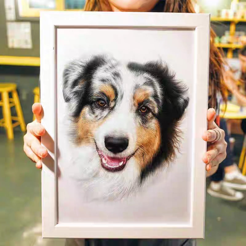 Custom Hand-Drawn Pet Portrait – Personalized Artwork from Your Pet’s Photo