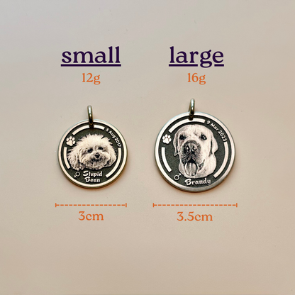 Pet ID Tag/Keychain - Customize Detailed Laser Deep Engraving