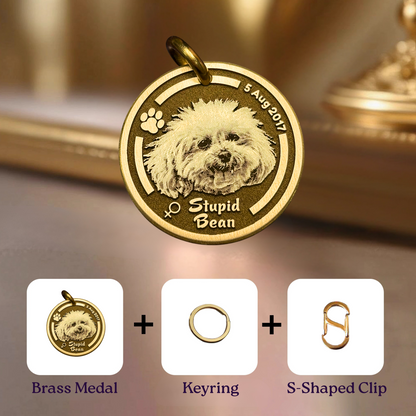 Pet ID Tag/Keychain - Customize Detailed Laser Deep Engraving